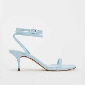 Zara Tubular Light Blue Strappy Heels